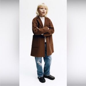 Zara Kids Brown Blazer Coat